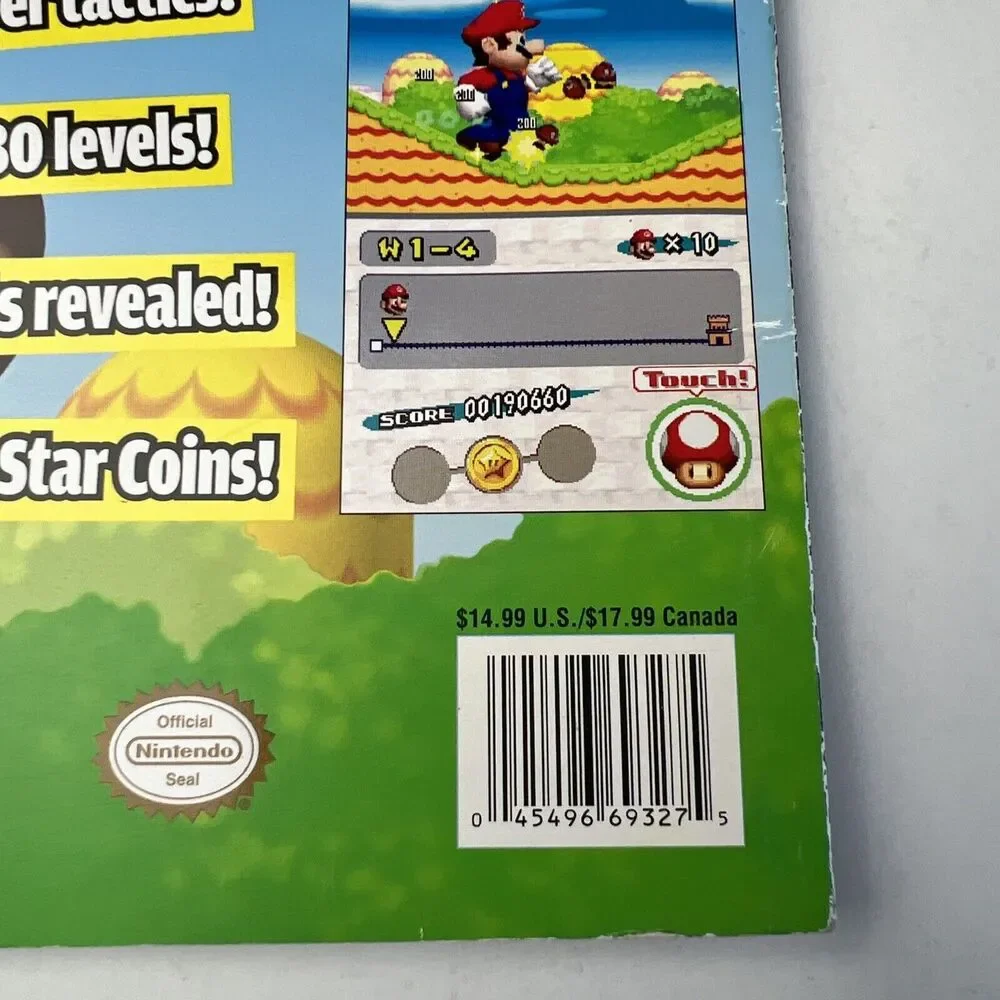 New Super Mario Bros Official Strategy Premiere Guide Book Nintendo Power DS